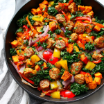 Sweet Potato Hash with Spiced Chicken Sausage : One-Pan, Whole30-Friendly Meal Prep