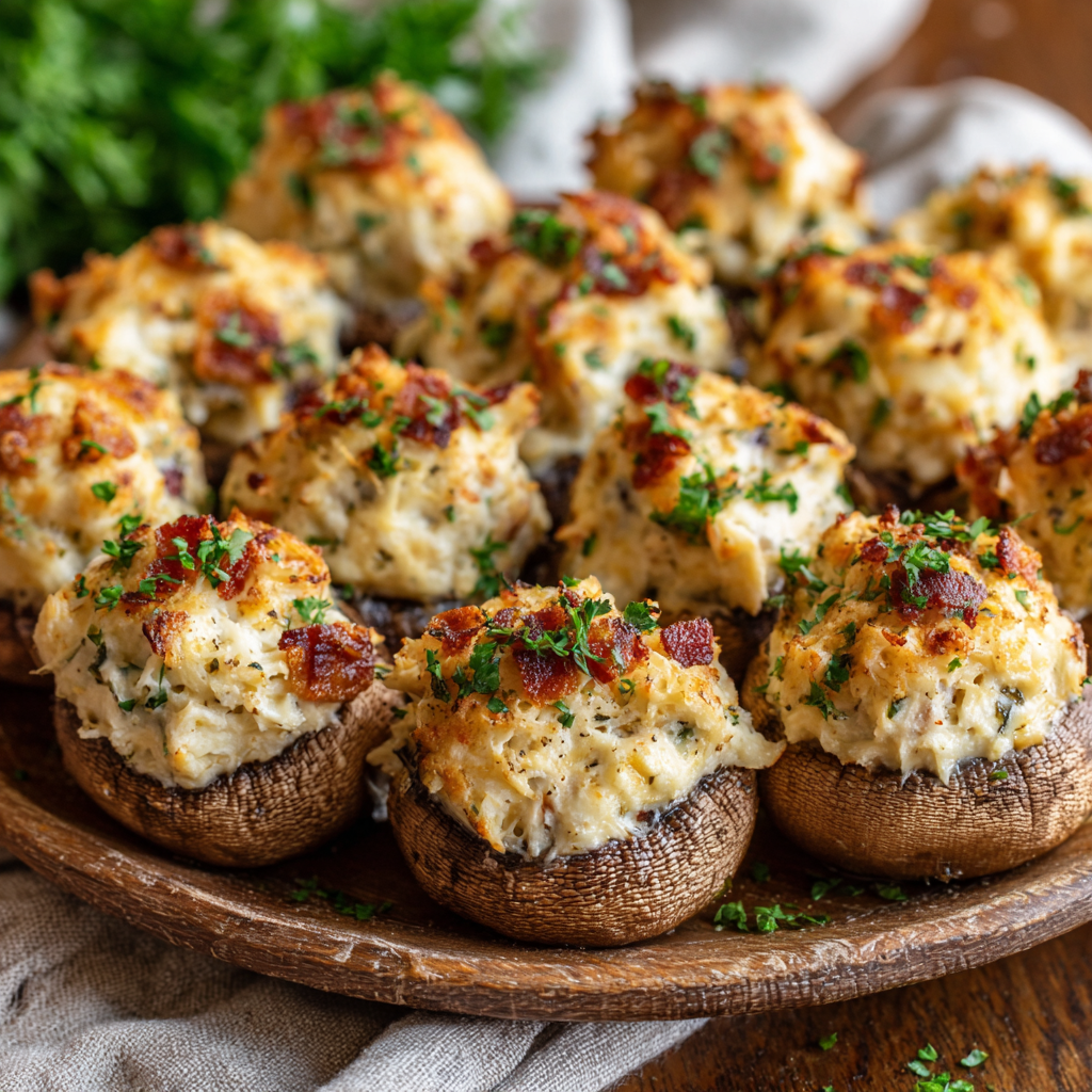 Best Crab Stuffed Mushrooms : Creamy, Cheesy & Herb-Infused Appetizer