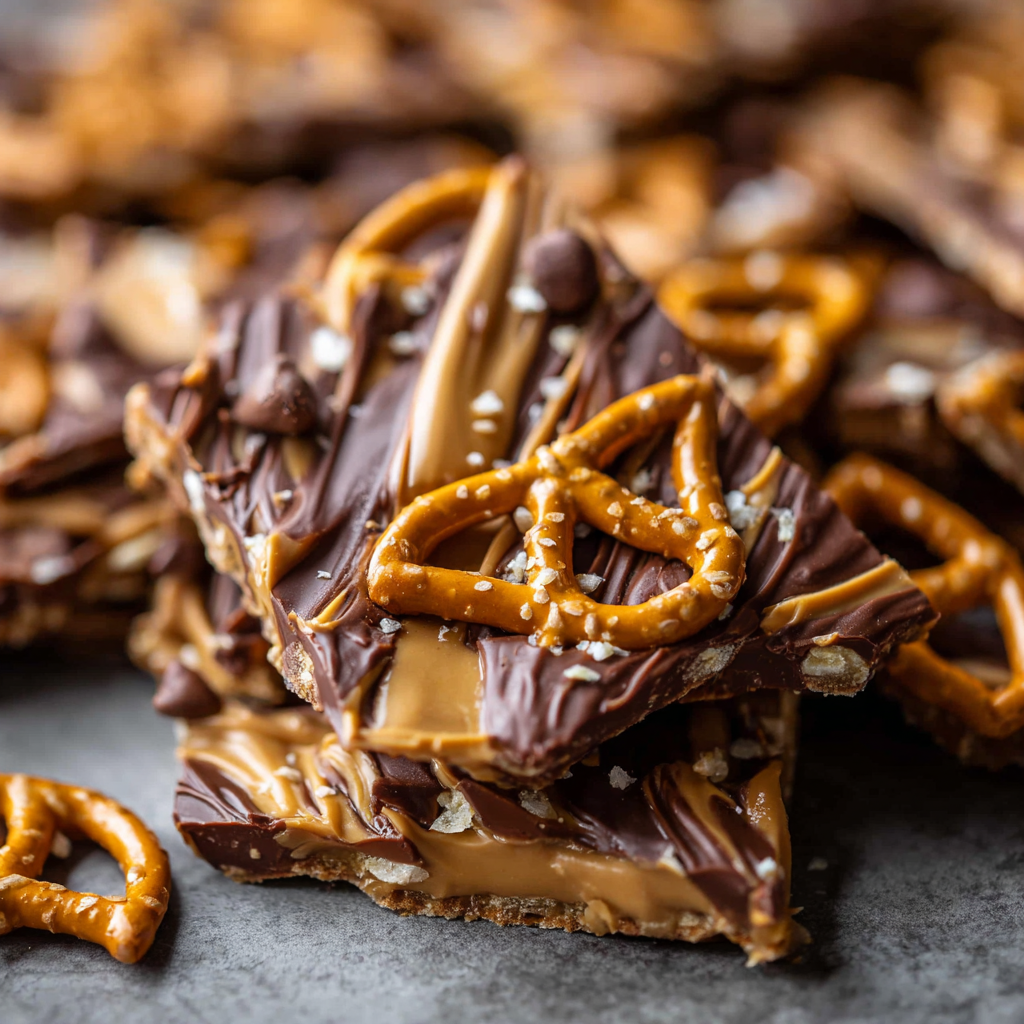 Peanut Butter Pretzel Bark : Sweet, Salty, and Ready in Minutes