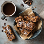 Mocha Crunch Breakfast Bars with Oats & Almond Butter