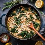 White Bean Chicken Stew with Rosemary & Kale