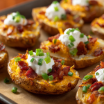 Crispy Loaded Potato Skins : A Crowd-Favorite Game Day Snack