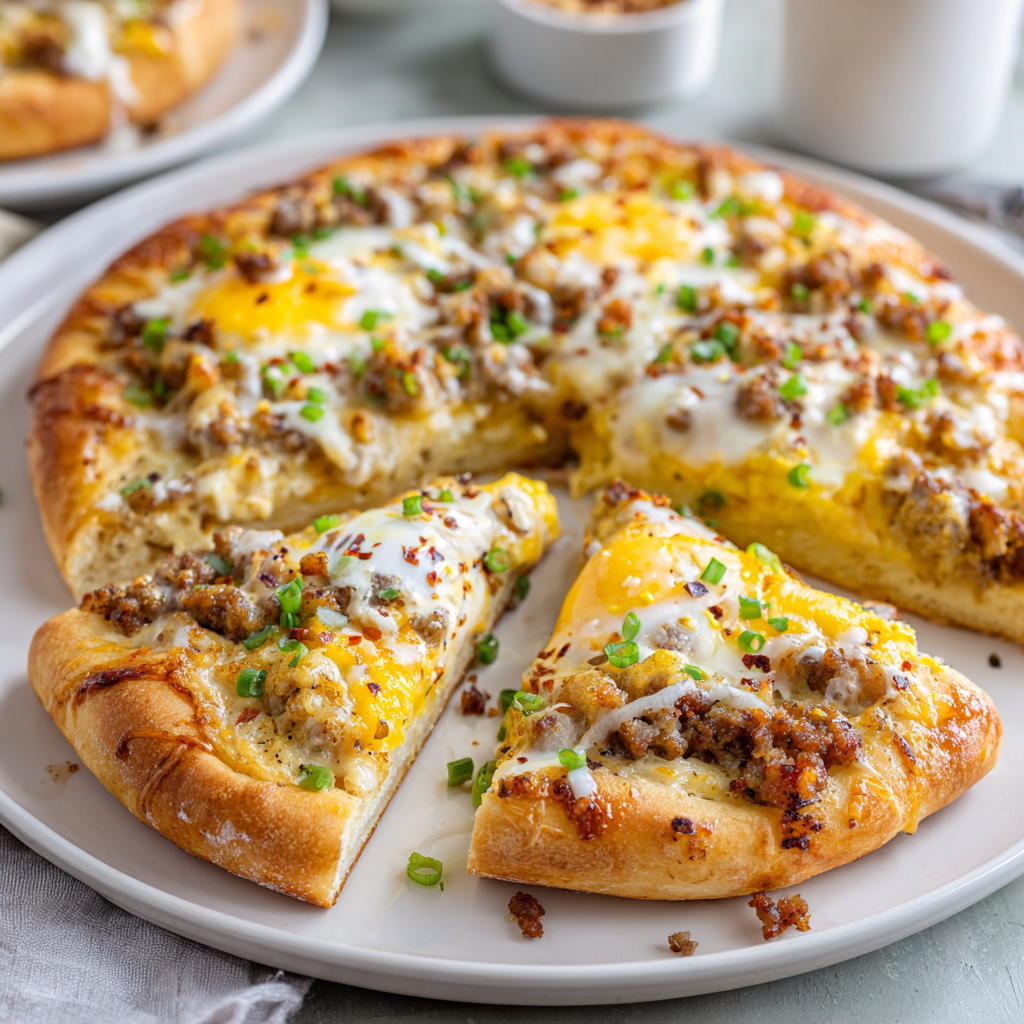 Ultimate Sausage Gravy Breakfast Pizza (Feeds a Crowd!)
