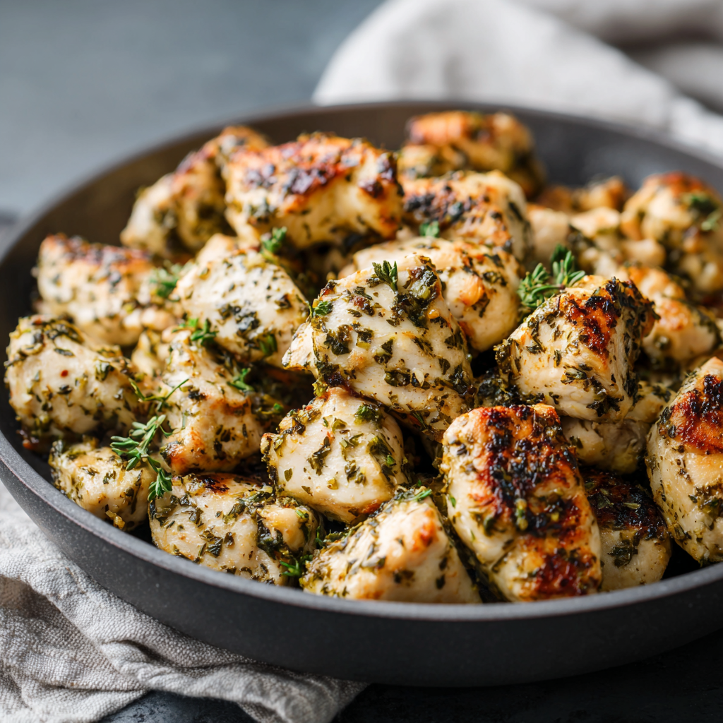 Easy Garlic Herbed Chicken Bites : Juicy, Quick & Flavor-Packed