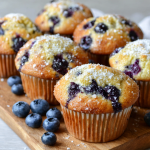 Easy Blueberry Muffins : Soft, Fluffy & Bursting with Berries