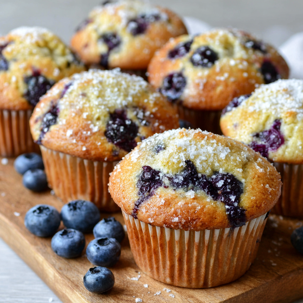 Easy Blueberry Muffins : Soft, Fluffy & Bursting with Berries