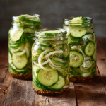 Old-Fashioned Sweet Refrigerator Pickles : Crisp, Tangy & Easy
