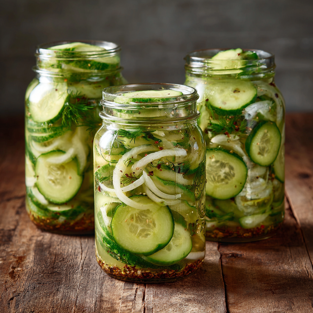 Old-Fashioned Sweet Refrigerator Pickles : Crisp, Tangy & Easy