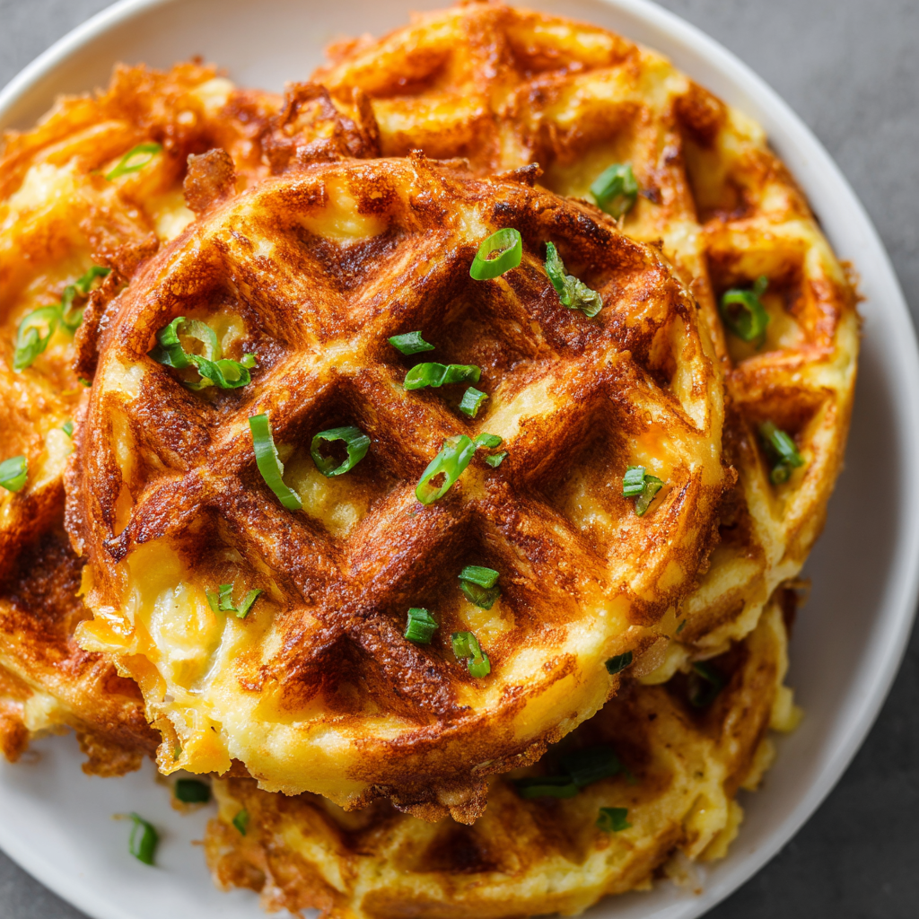 Crispy Sourdough Cheese Waffles : Savory, Tangy & Perfectly Golden