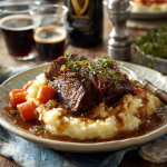 Guinness Braised Pot Roast over Mashed Potatoes