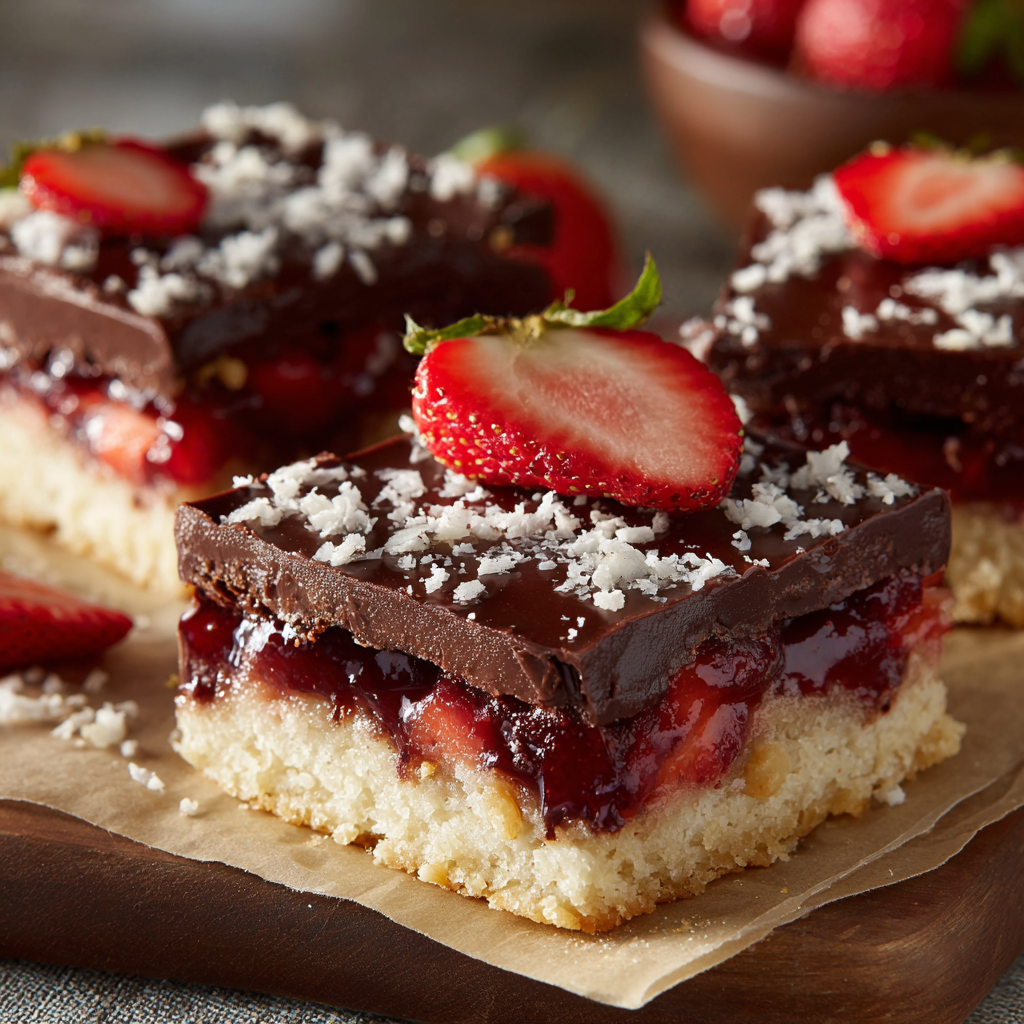 Chocolate-Covered Strawberry Bar Squares : A Sweet & Simple Dessert Remix