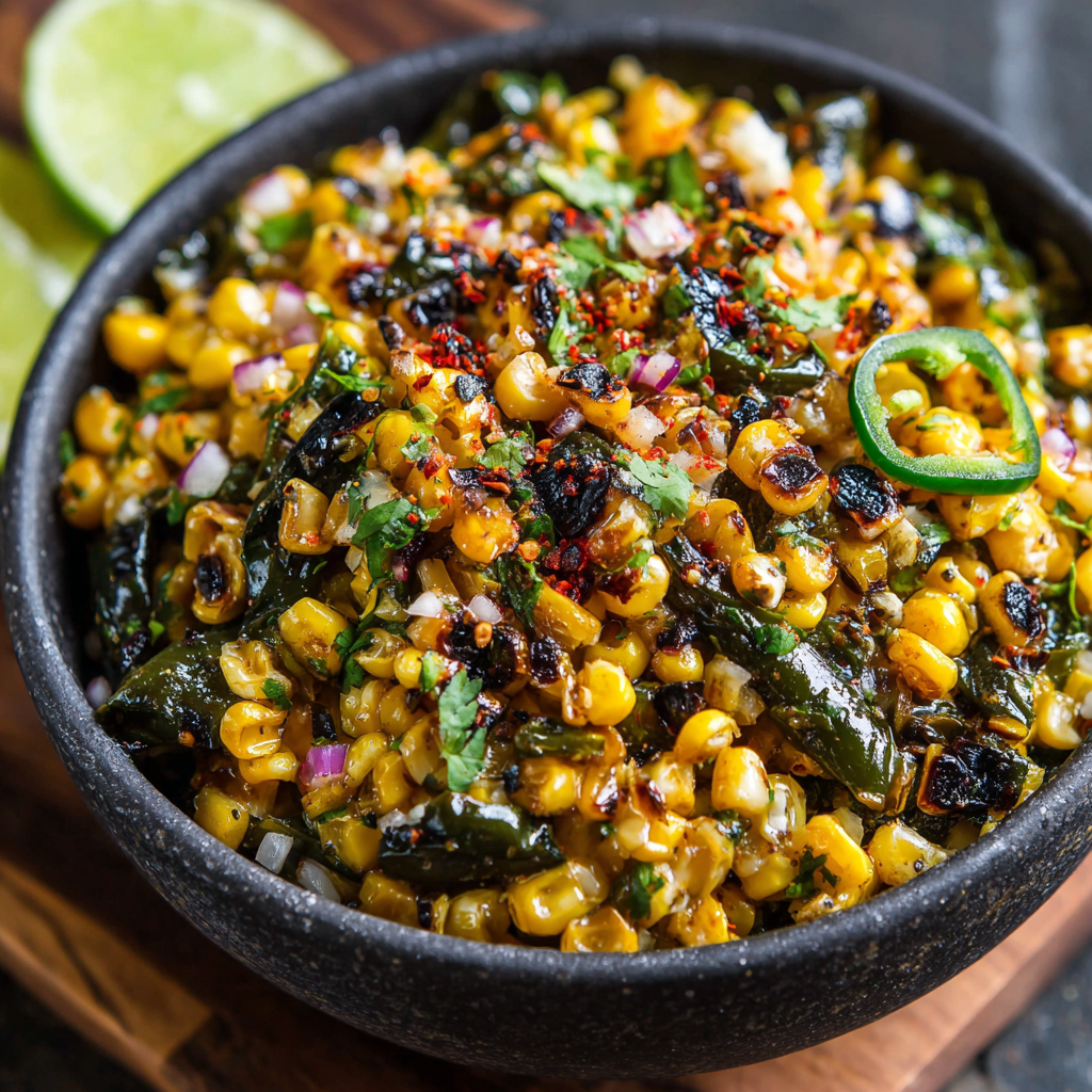 Roasted Poblano Corn Relish : Smoky, Sweet, and Perfect for Tacos (or Anything Else)