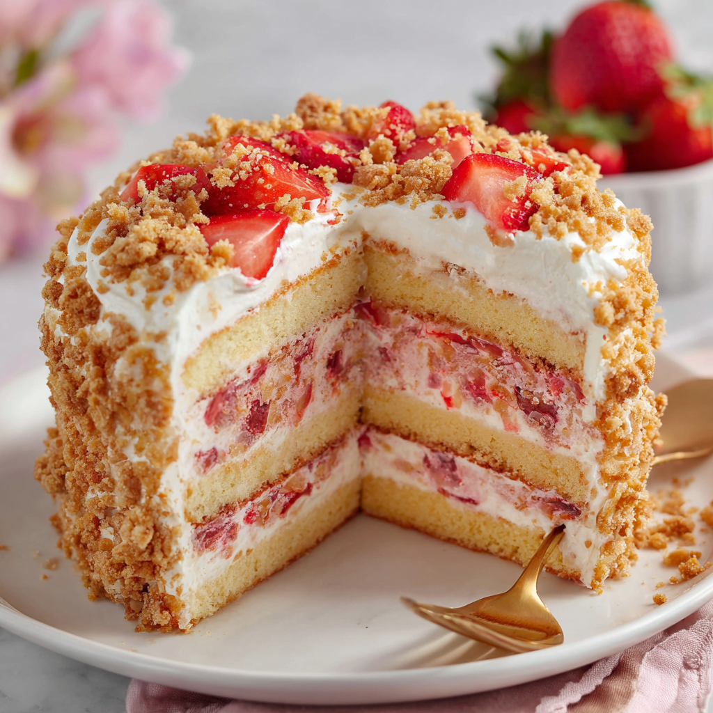 Strawberry Crunch Cake Recipe : The Ultimate Dessert Delight