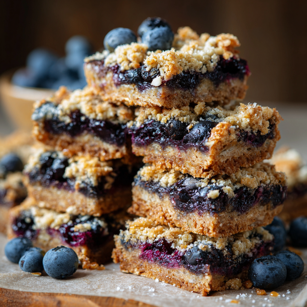 Sourdough Blueberry Breakfast Bars : Oat-Packed, Naturally Sweet & Perfect for Mornings