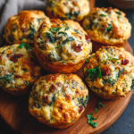 Sourdough Savory Breakfast Muffins : High-Protein, Veggie-Packed & On-the-Go