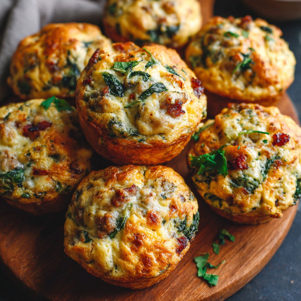 Sourdough Savory Breakfast Muffins : High-Protein, Veggie-Packed & On-the-Go