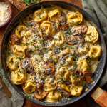 Creamy Mushroom Tortellini : Earthy, Luxurious, and One-Pan Easy