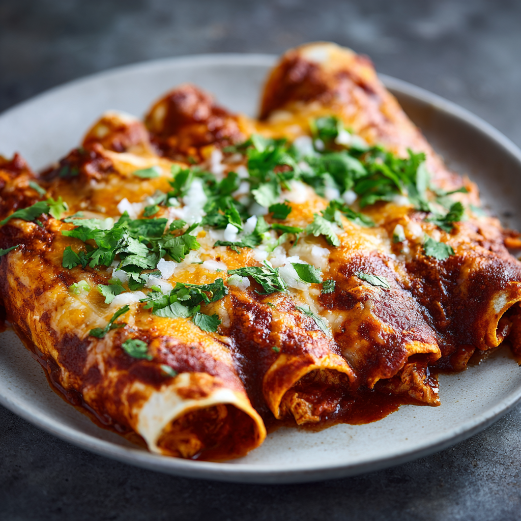 Authentic Chicken Enchiladas with Red Chile Sauce : Bold & Flavorful Recipe