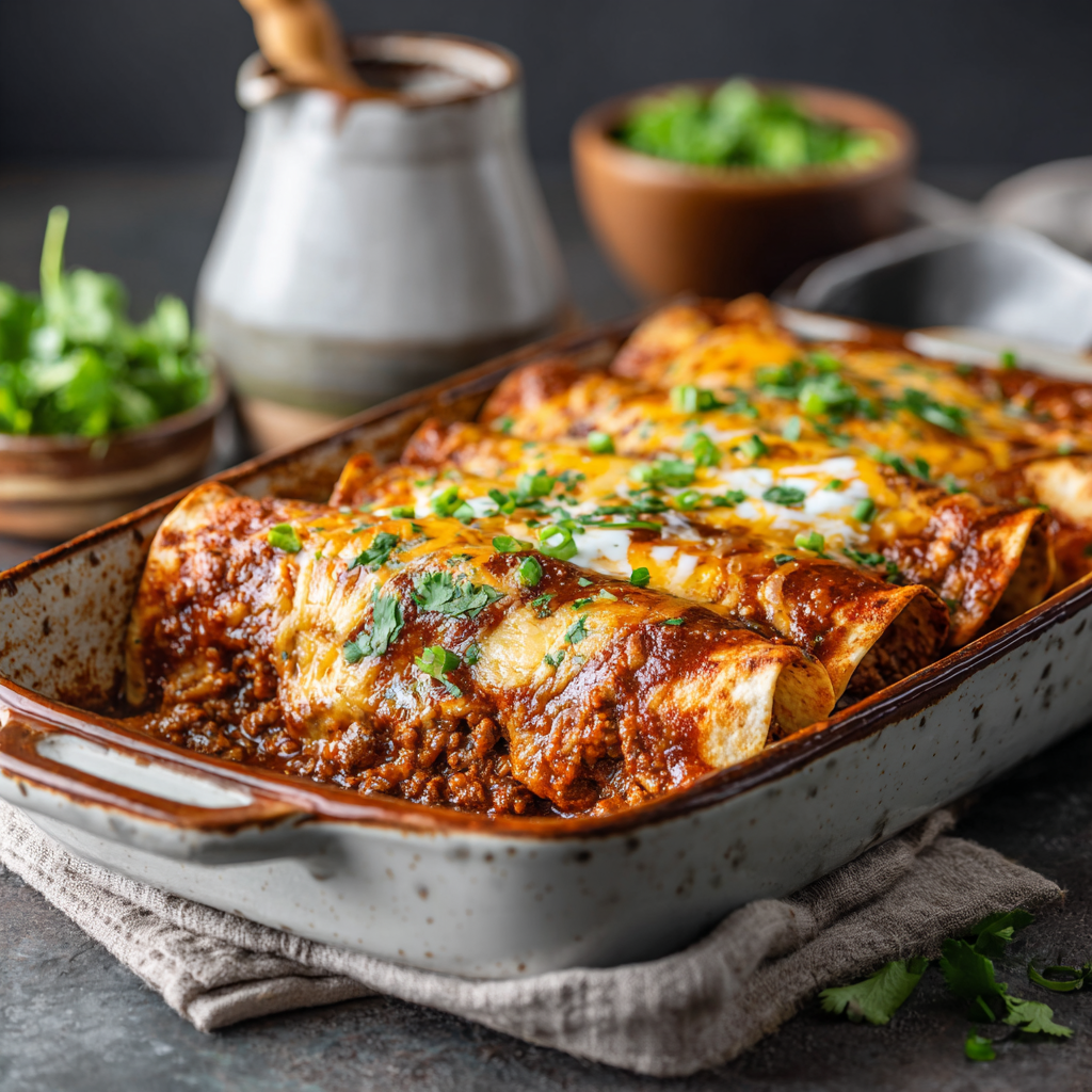 Beef Enchiladas with Homemade Enchilada Gravy : Rich & Hearty Tex-Mex Favorite