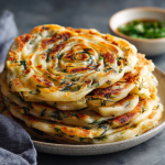 Easy Chinese Scallion Pancakes Recipe : Crispy & Flaky Homemade Delight