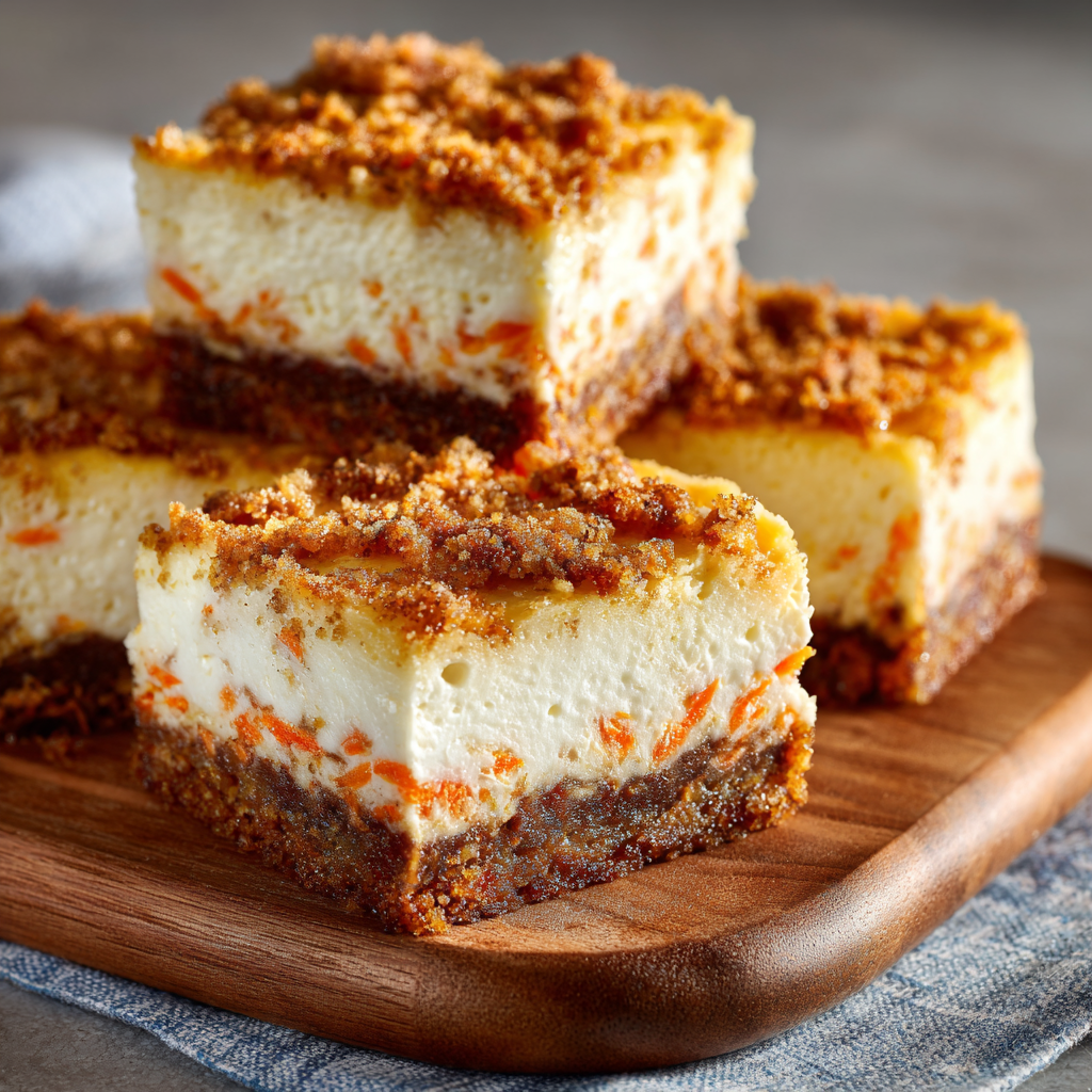 Carrot Cake Cheesecake Bars : The Ultimate Dessert Mashup