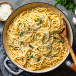 Creamy Garlic Parmesan Spaghetti : Cheesy Pasta Comfort in 20 Minutes