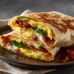 Crispy Breakfast Smash Wrap with Egg and Cheese