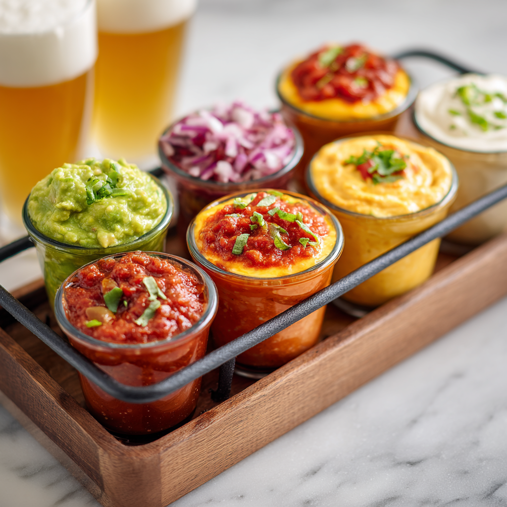 Halftime Snack Flight : Dips Edition for the Ultimate Game Day Spread