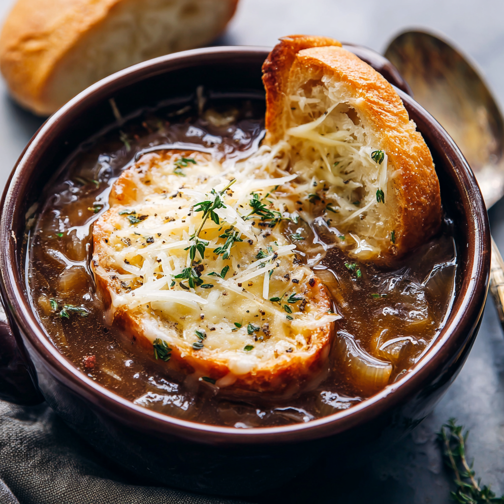 Slow Cooker French Onion Soup : Rich, Cozy & Caramelized to Perfection