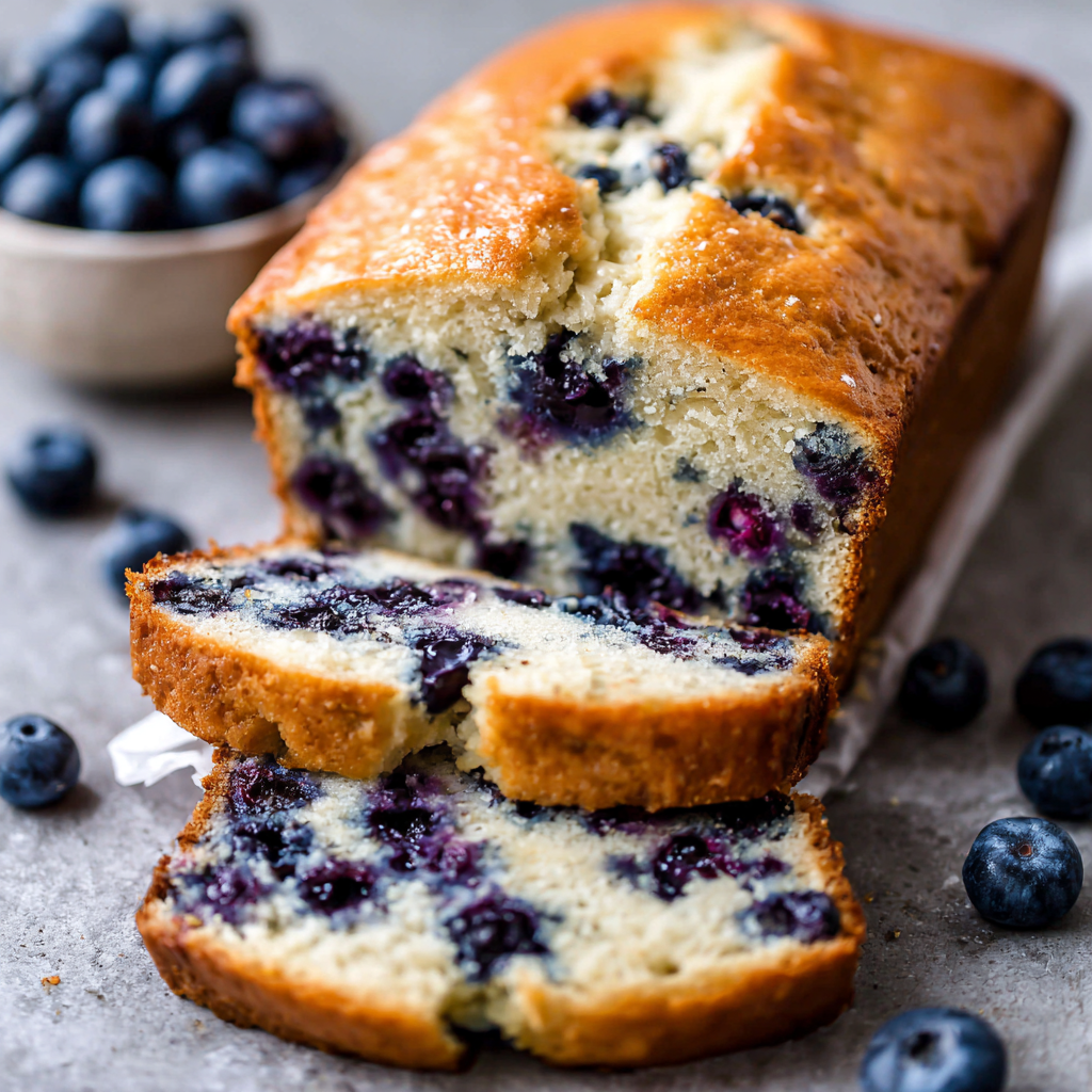 Blueberry Bread : Moist, Light, and Naturally Sweetened