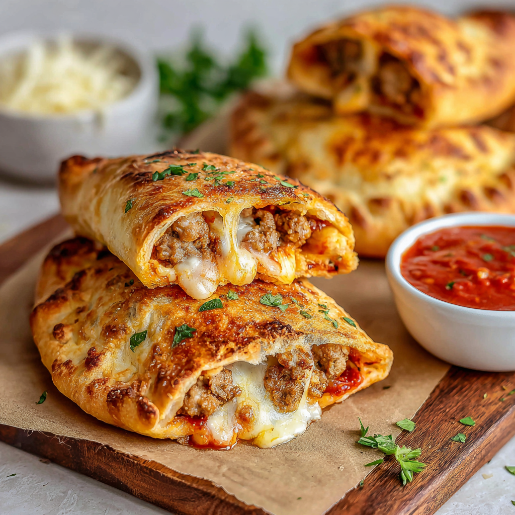 Easy Sausage Calzones : Cheesy, Folded & Freezer-Friendly
