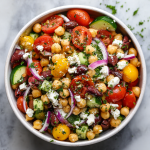 Greek Chickpea Salad Recipe : Quick, Fresh, and Healthy Mediterranean Delight