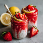 Strawberry Lemonade Chia Pudding Jars : Refreshing, Healthy & Meal-Prep Friendly