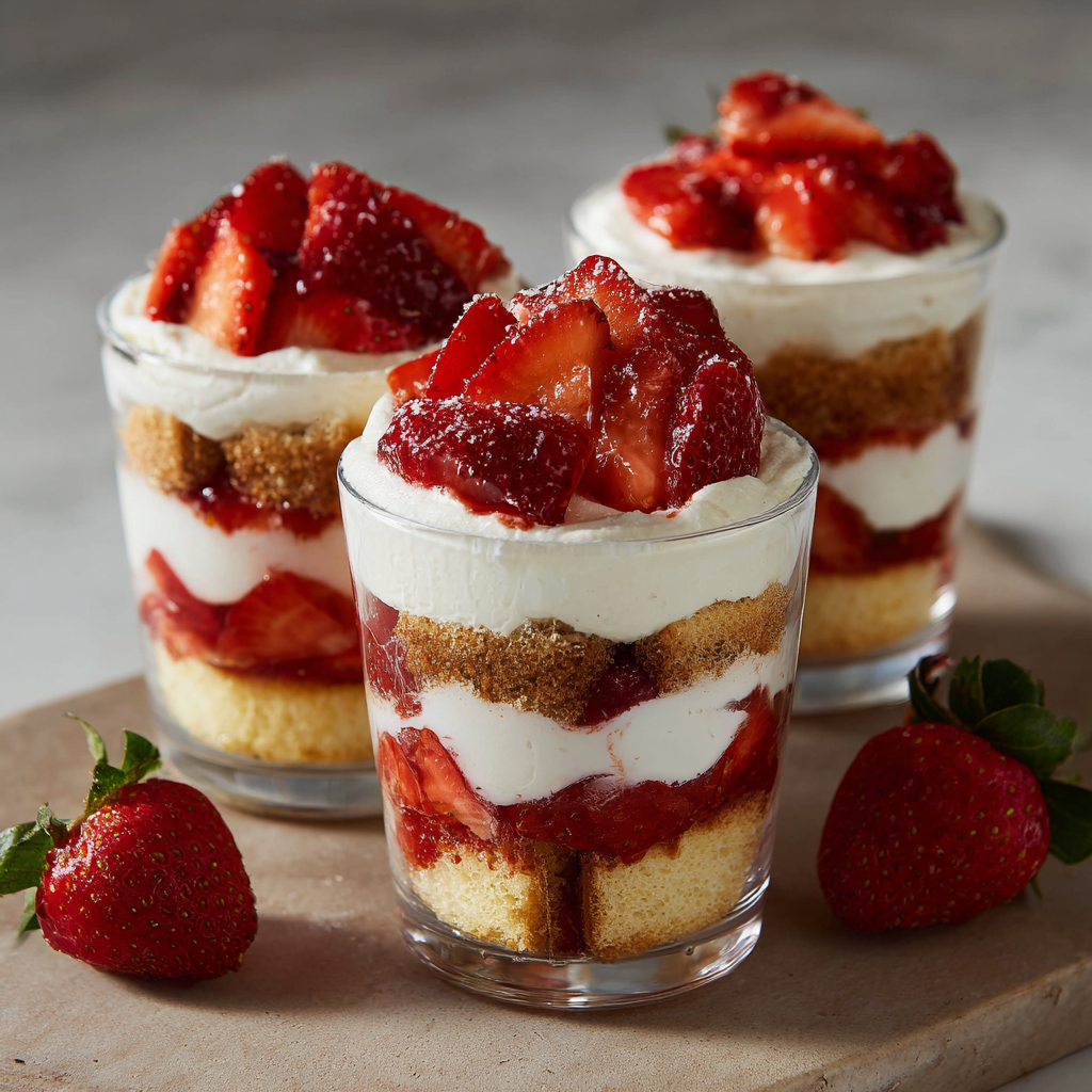 Strawberry Tiramisu Cups : No-Bake Layered Dessert with a Fruity Twist
