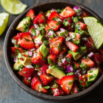 Savory Strawberry Avocado Salsa : Fresh, Colorful & Perfect for Summer