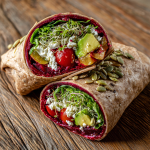 Roasted Beet and Avocado Wrap : Earthy, Creamy & Plant-Powered