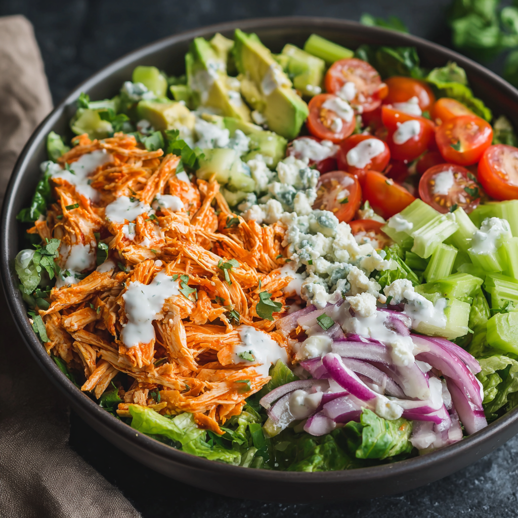Buffalo Chicken Protein Salad : Spicy, Crunchy & Creamy