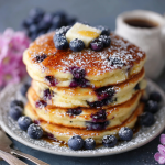 Fluffy Blueberry Pancakes : Bursting with Juicy Berries & Morning Magic