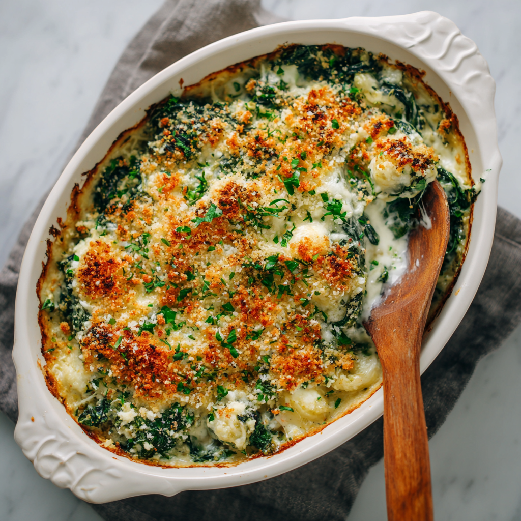 Baked Spinach Casserole : Creamy, Cheesy, and Comforting