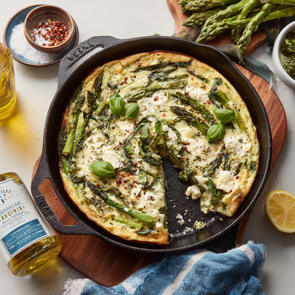 High-Protein Spring Veggie Frittata with Asparagus : Fresh, Fast, and Perfectly Balanced