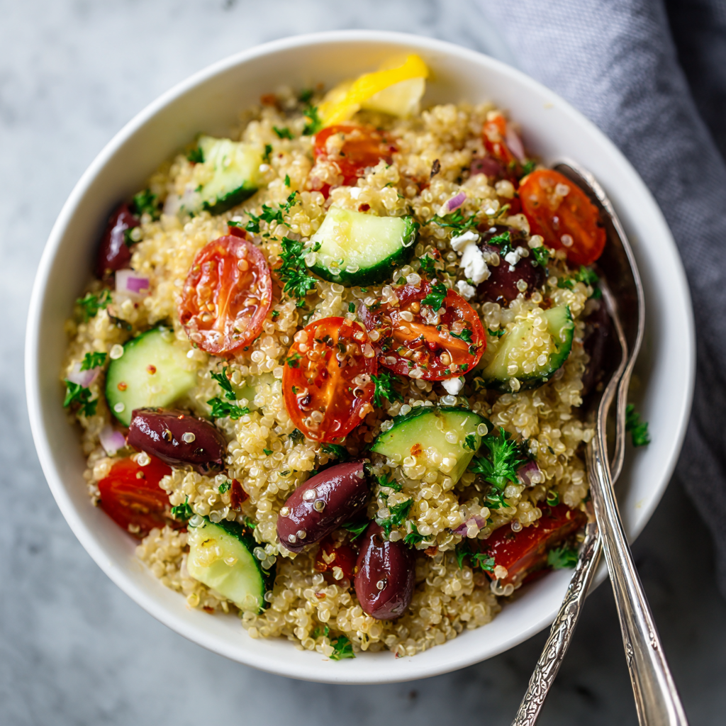 Mediterranean Quinoa Bowl : Fresh, Balanced & Naturally Flavorful