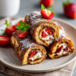 Strawberry Stuffed French Toast Roll-Ups : Fun, Sweet & Brunch-Perfect