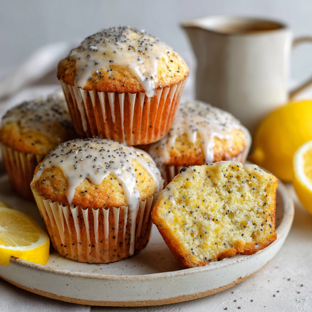 Bakery-Style Lemon Poppy Seed Muffins : Bright, Fluffy & Irresistible
