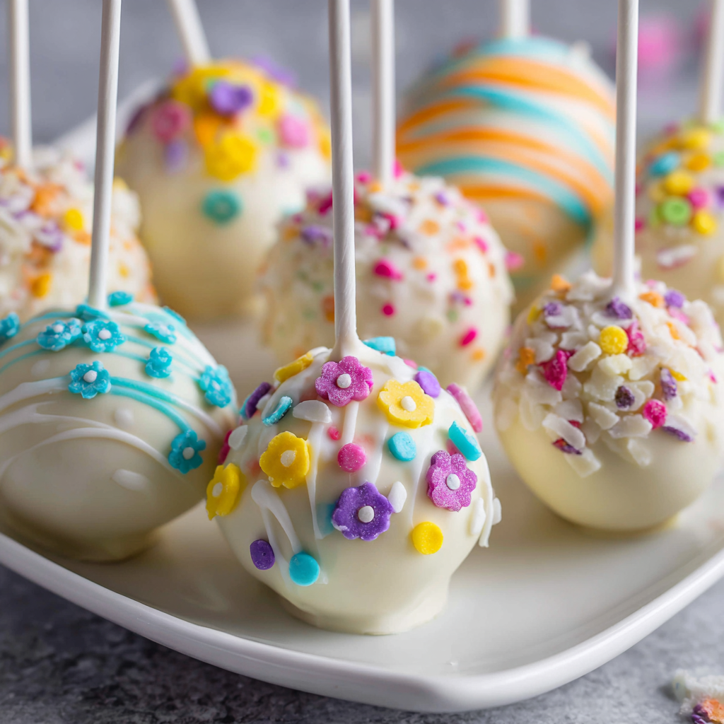 Easy Easter Cake Pops : Festive Easter Egg Cake Balls