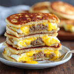 Sausage, Egg & Cheese McGriddles : Homemade Sweet & Savory Breakfast Sandwich