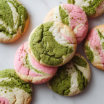 Strawberry Matcha Marble Cookies Recipe