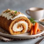 Carrot Cake Roll with Cream Cheese Frosting : Easy Easter Dessert