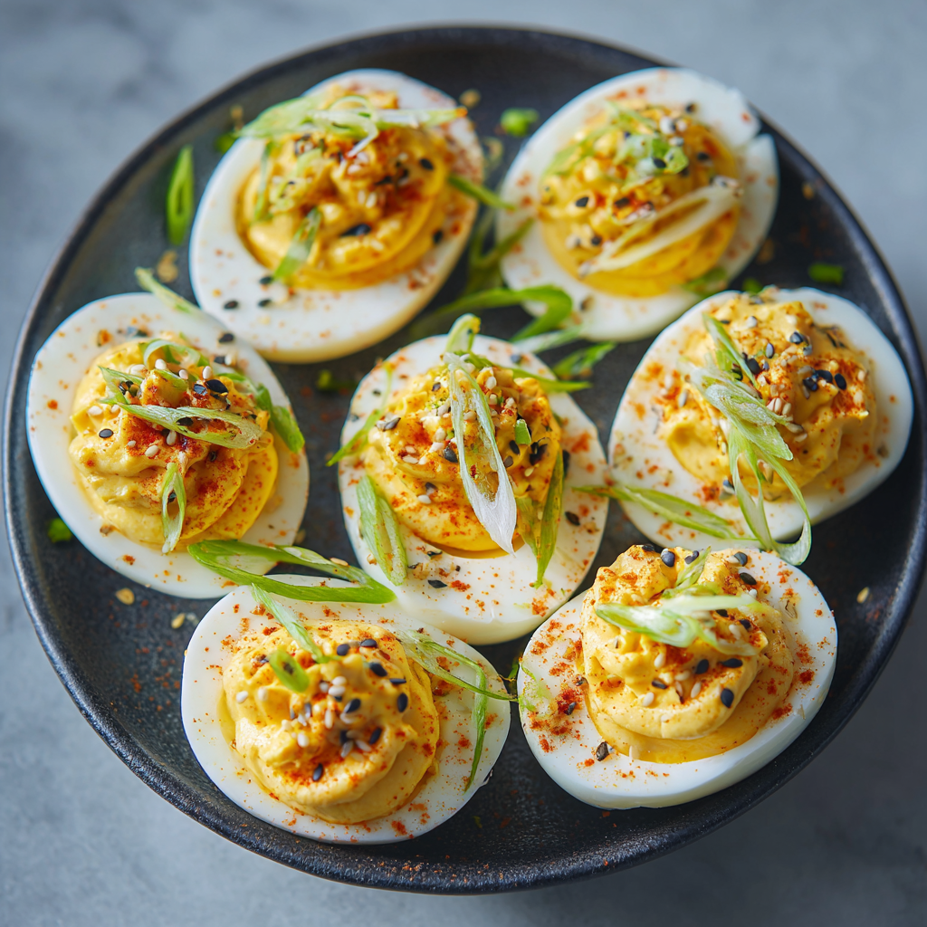 Miso Sesame Deviled Eggs : Umami-Rich, Creamy & Unexpected