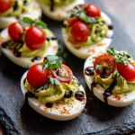 Pesto Deviled Eggs : Fresh, Bright & Full of Flavor