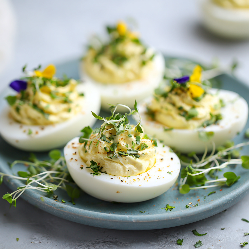 Lemon Herb Ricotta Deviled Eggs : Light, Fluffy & Perfect for Spring